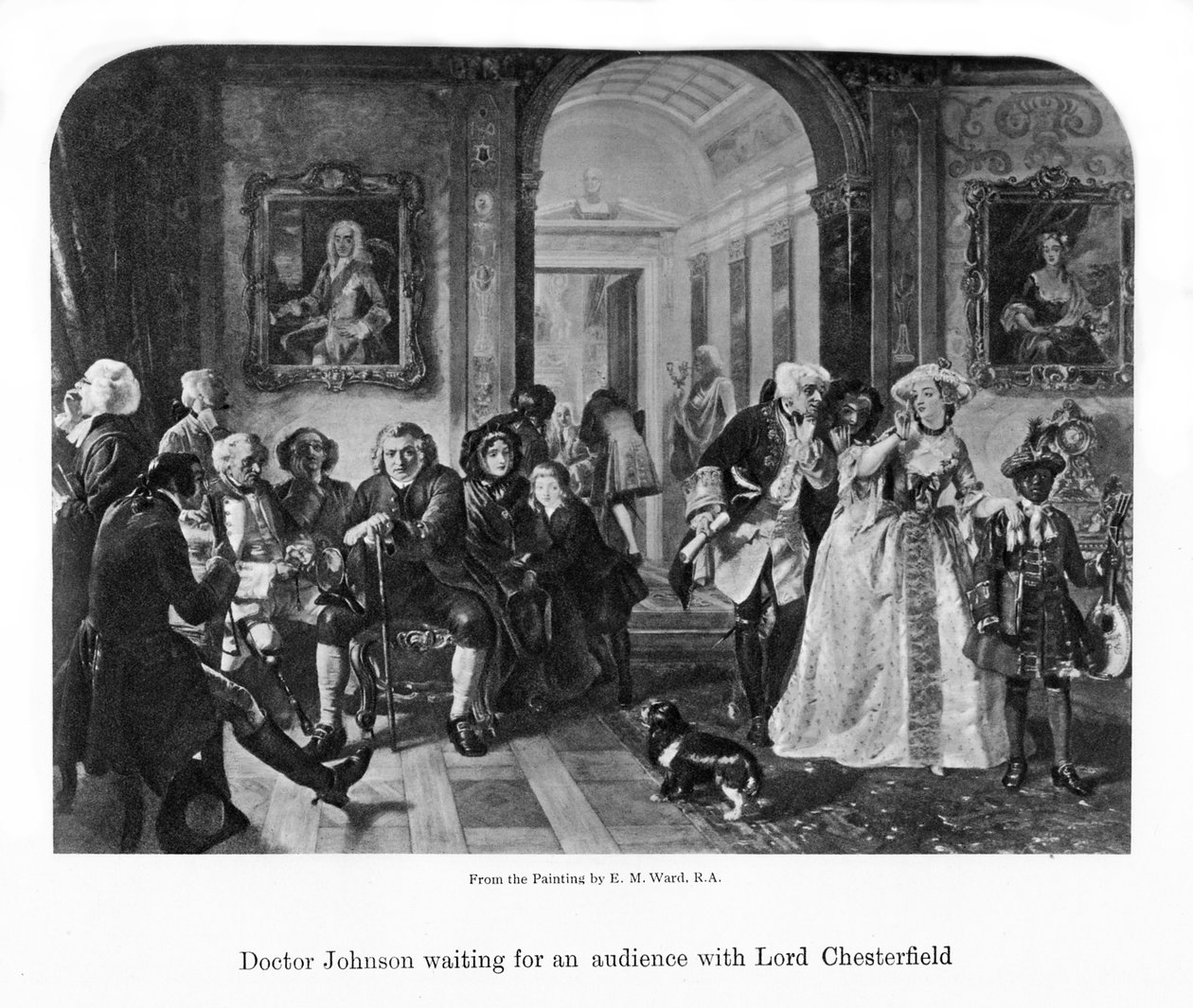 Doctor Johnson esperando uma audiência com Lord Chesterfield, século XIX de Unbekannt