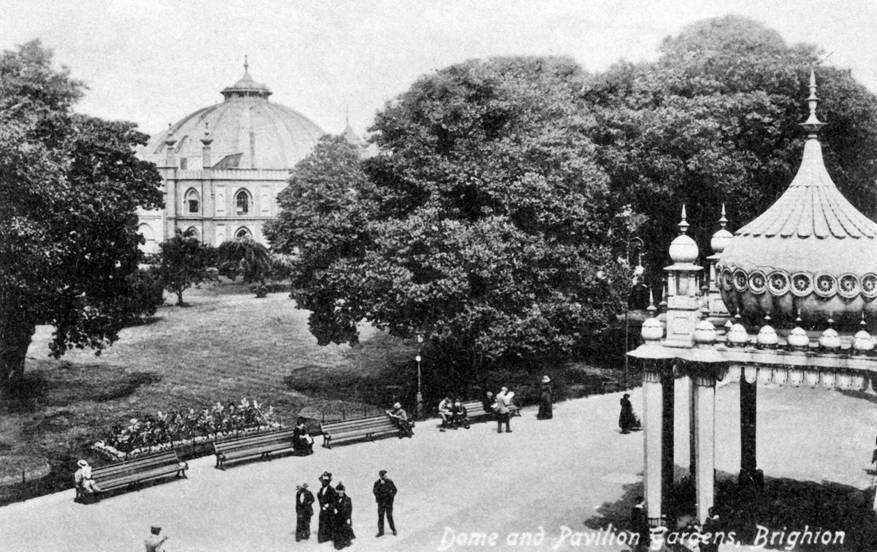 Dome and Pavilion Gardens, Brighton, início do século XX de Unbekannt