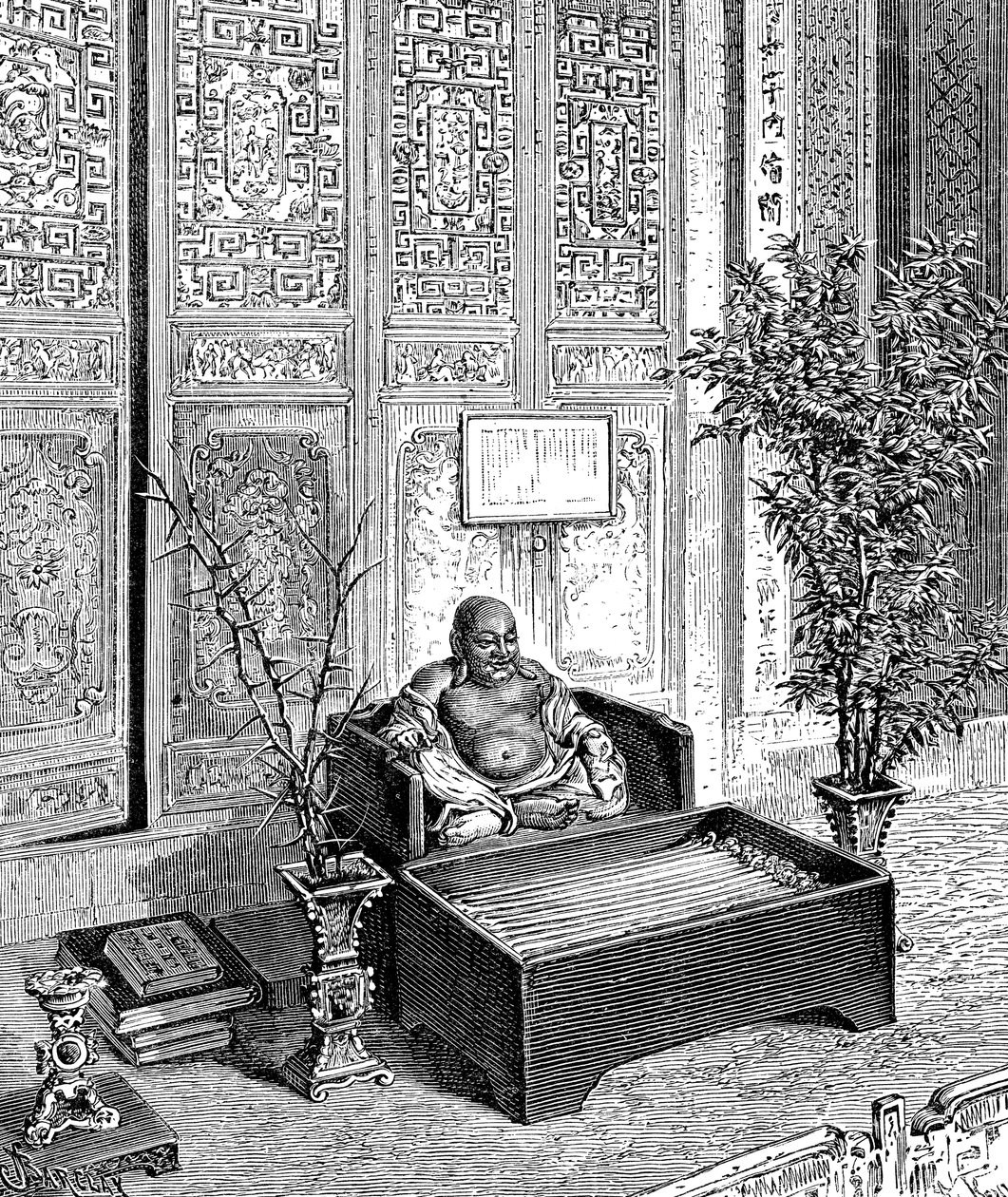 Altar doméstico, o Buda sorridente, c1890 de Unbekannt