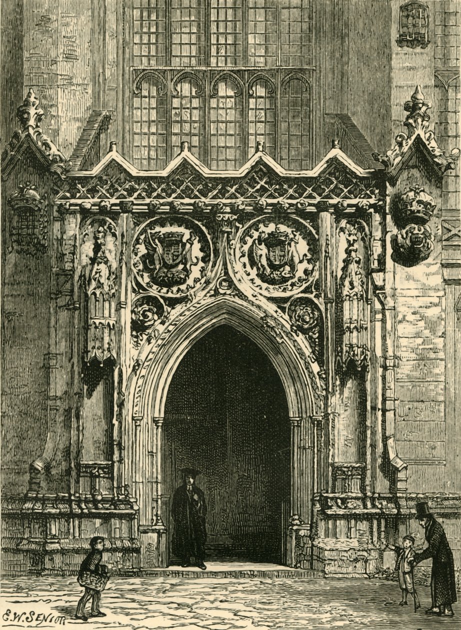 Entrada da capela dos reis Faculdade, 1898. de Unbekannt