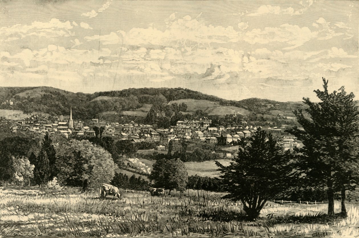 Dorking, da estrada para os Denbies, 1898. de Unbekannt