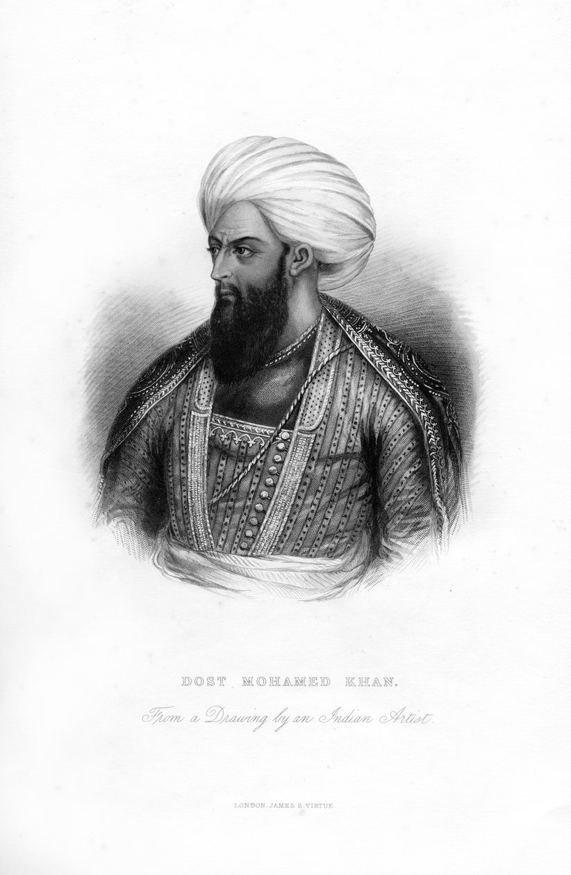 Dost Mahommed Khan, governante do Afeganistão, século XIX de Unbekannt