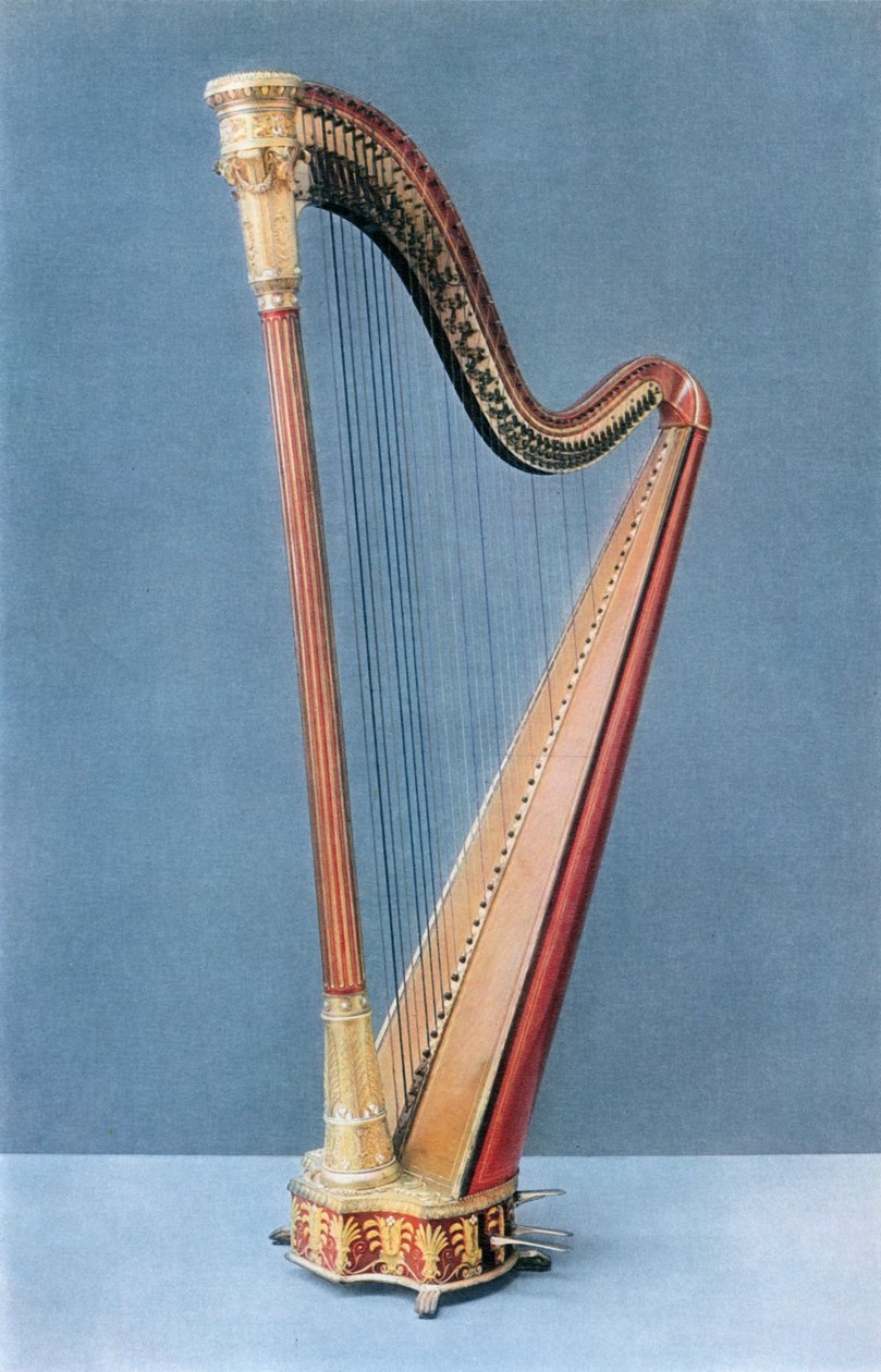 Harpa de pedal duplo feita por Erard Frères, Paris, meados do século XIX, 1948 de Unbekannt