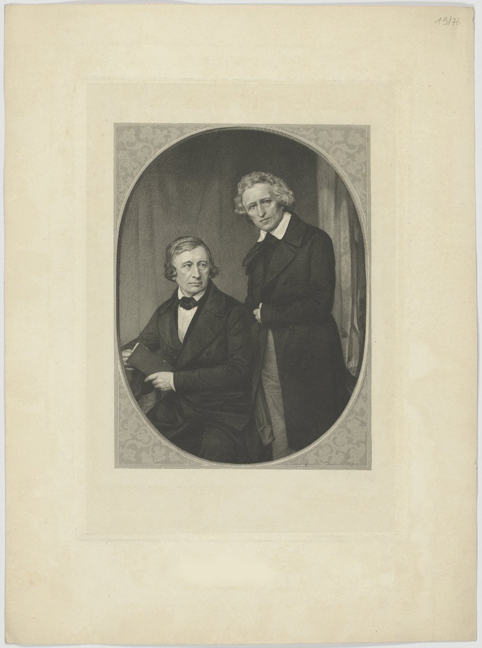 Retrato dobro dos irmãos Grimm, ca 1845. de Unbekannt