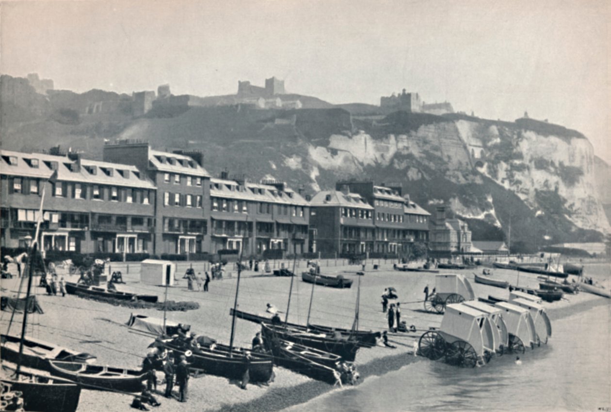 Dover - The Parade, Mostrando o Castelo de Dover, 1895 de Unbekannt