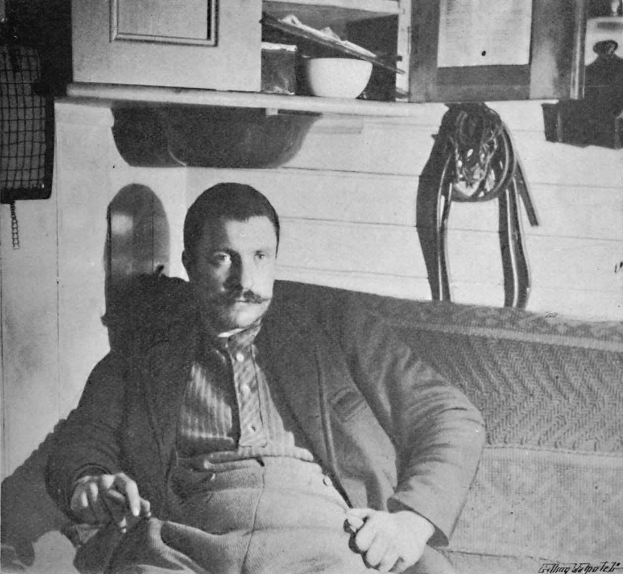 Dr. Bênção em sua cabine, 1893-1896, 1897 de Unbekannt