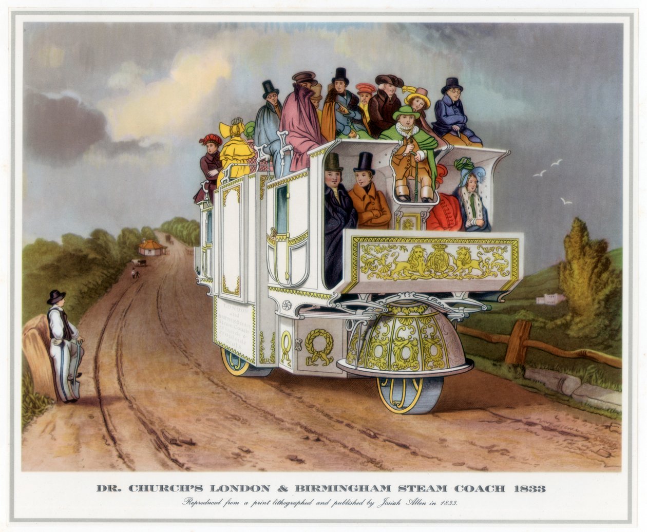 Dr. Churchs Londres e Birmingham Steam Coach, 1833 de Unbekannt