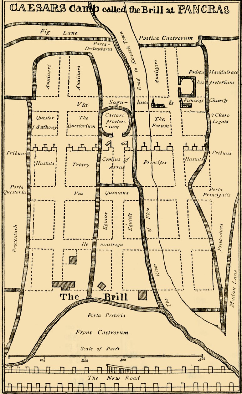 Dr. Stukeleys Plano do Campo em St. Pancras, c1750, c1876. de Unbekannt