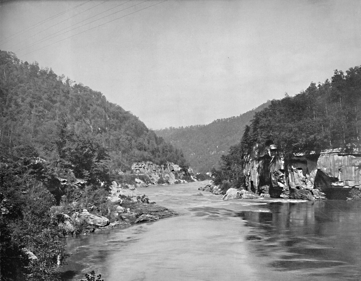 Dragon Gorge, New River, Virgínia Ocidental, c1897. de Unbekannt