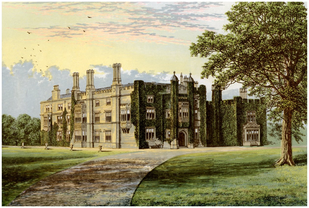 Drakelowe Hall, Derbyshire, casa do Barão Gresley, c1880 de Unbekannt