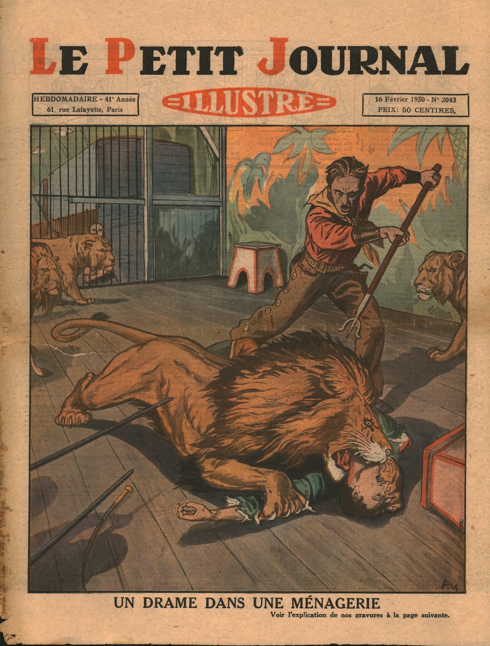 Drama em um zoológico, 1930. de Unbekannt