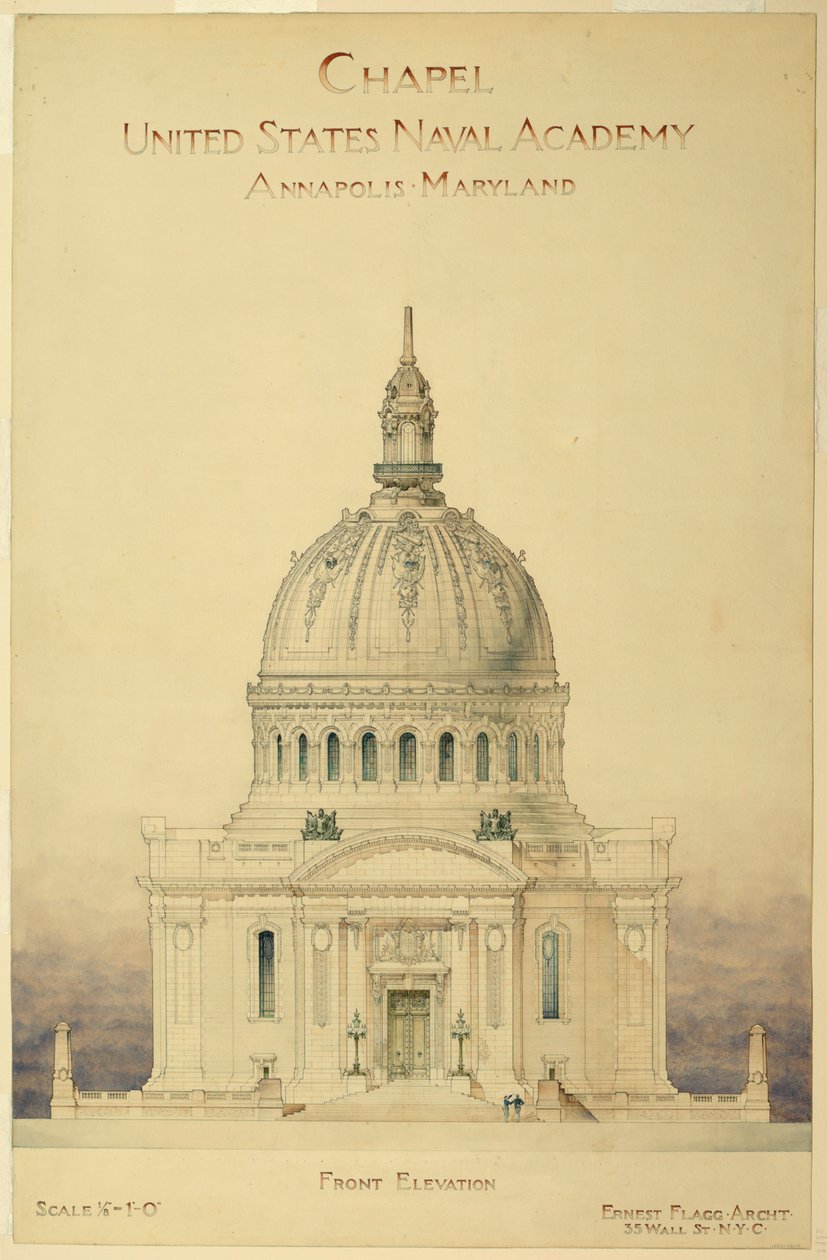 Desenho, Capela, Academia Naval dos E.U.A. de Unbekannt