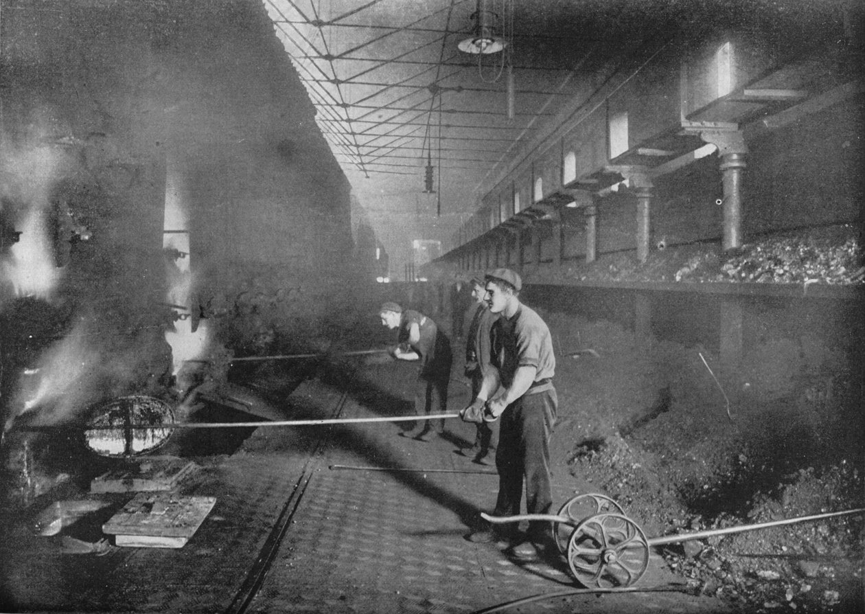 Desenhando réplicas à mão, South Metropolitan Gasworks, Peckham, Londres, 1903 1903 de Unbekannt