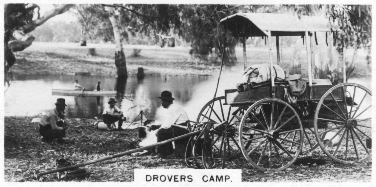 Drovers camp, Austrália, 1928 de Unbekannt