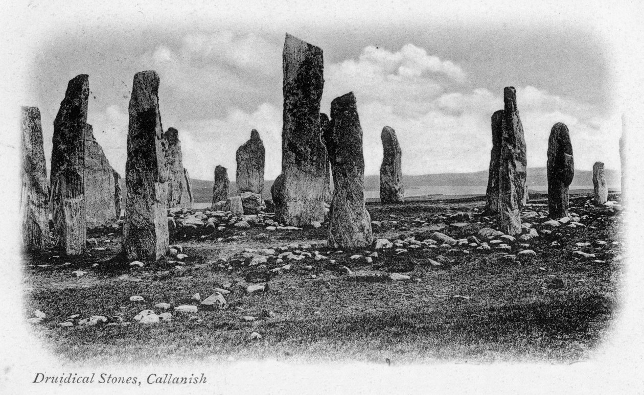 Druidical Stones, Callanish, Ilha de Lewis, Ilhas Ocidentais, Escócia, 1902 de Unbekannt