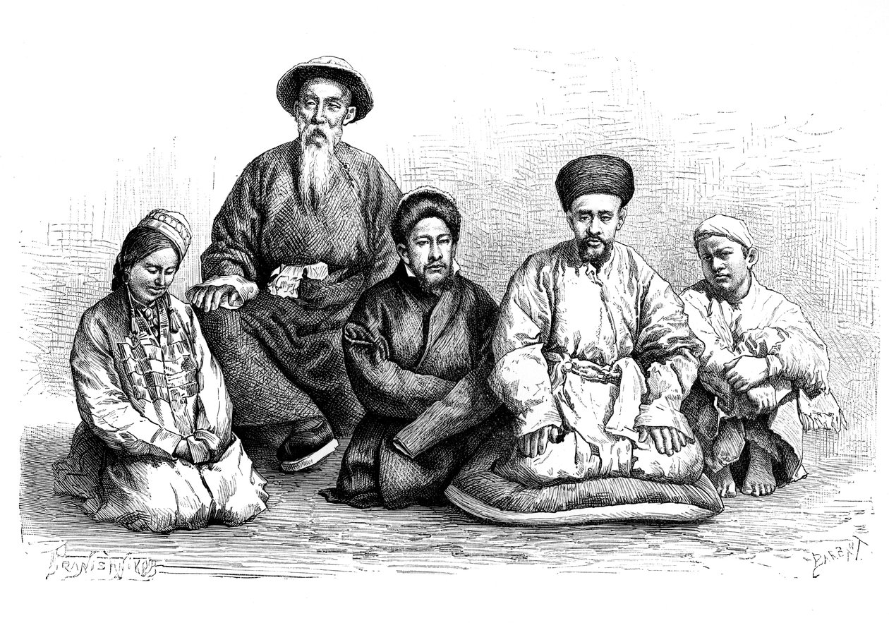 Dungans e Taranchis, tipos e figurinos, c1890 de Unbekannt