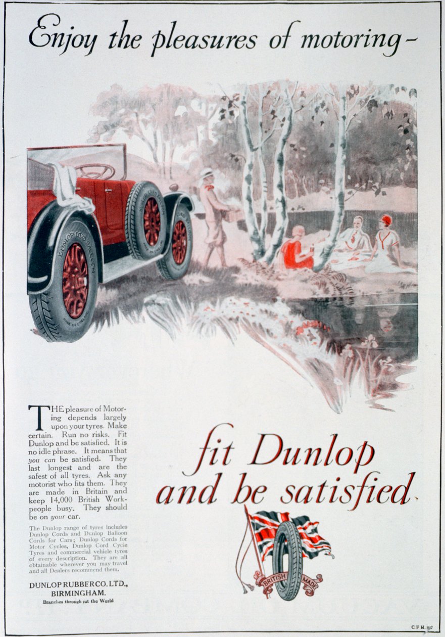 Anúncio pneus Dunlop, 1925 de Unbekannt