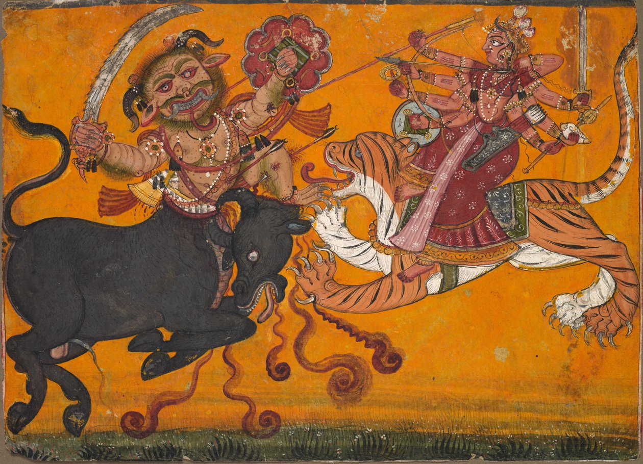 Durga Matando Mahisha, c. 1700-1710. de Unbekannt