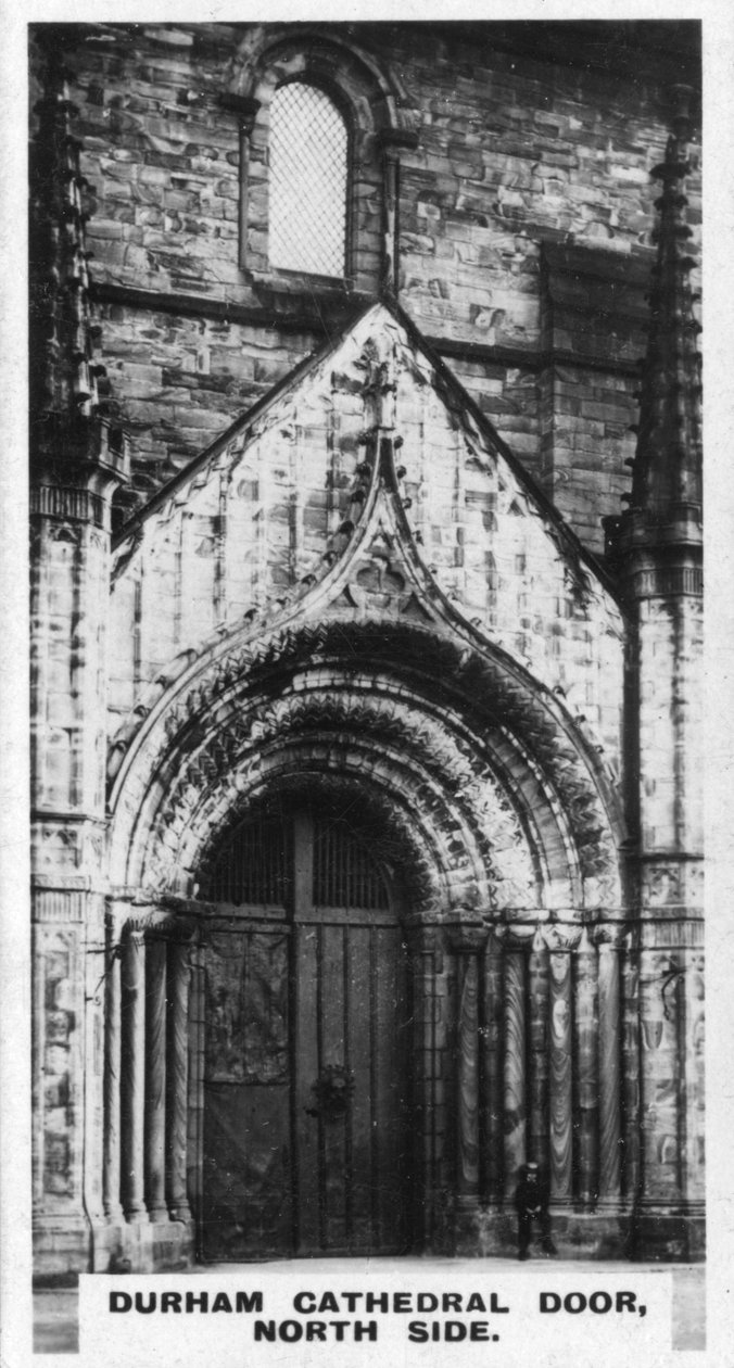 Porta da Catedral de Durham, lado norte, c1920s de Unbekannt