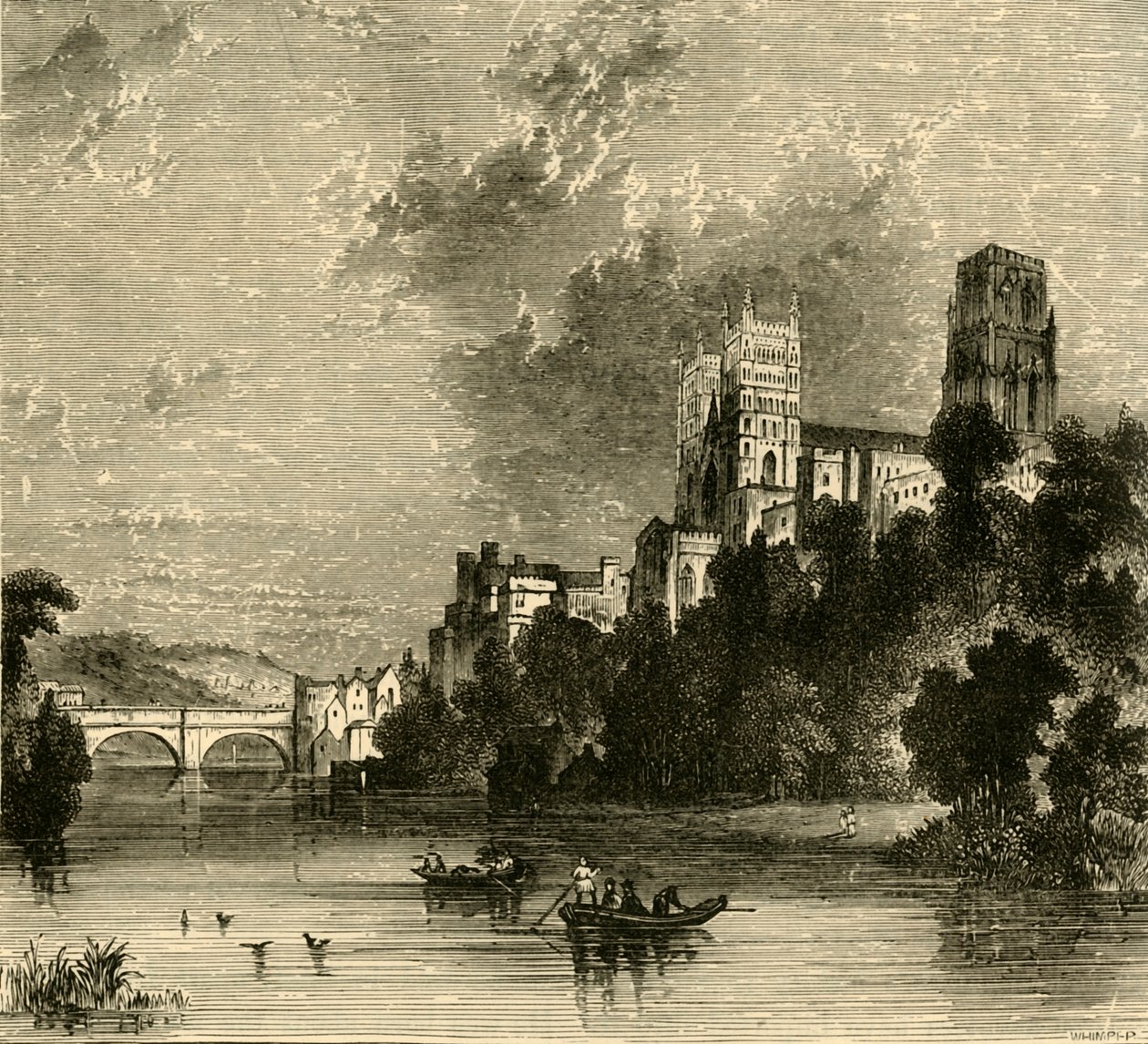 Catedral de Durham do sudoeste, 1898. de Unbekannt