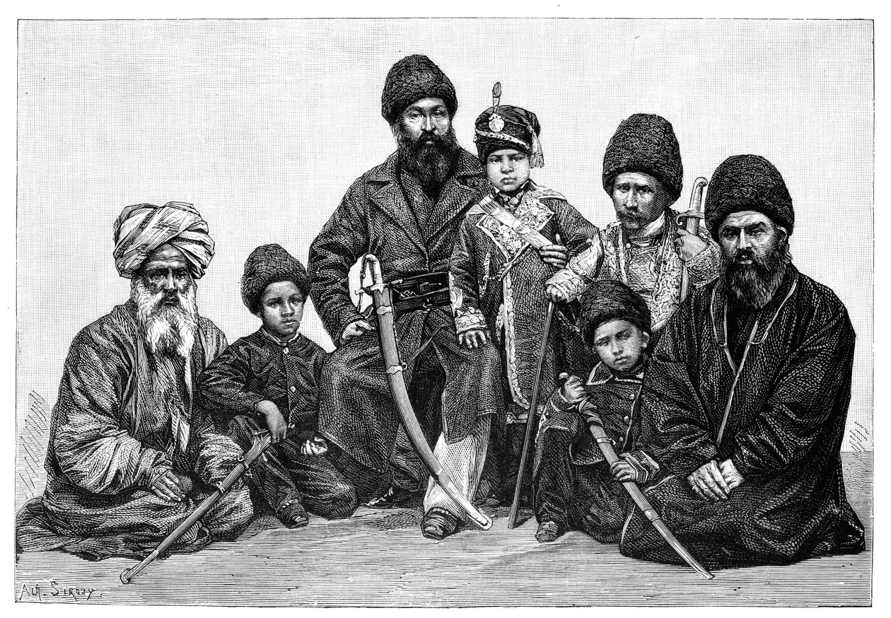 Chefes de Durrani, Afeganistão, 1895 de Unbekannt