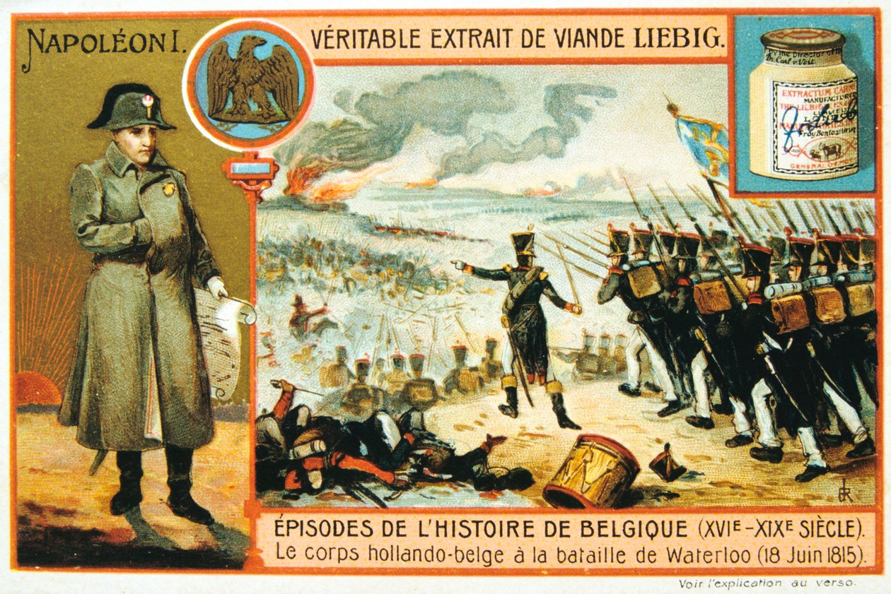 Tropas holandês-belgas na batalha de Waterloo, 1815, final do século XIX de Unbekannt