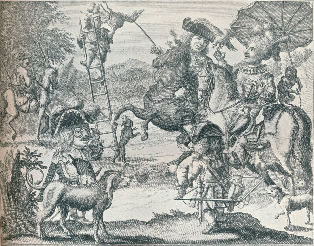 Skit holandês sobre falcoaria, c1716, 1916 de Unbekannt