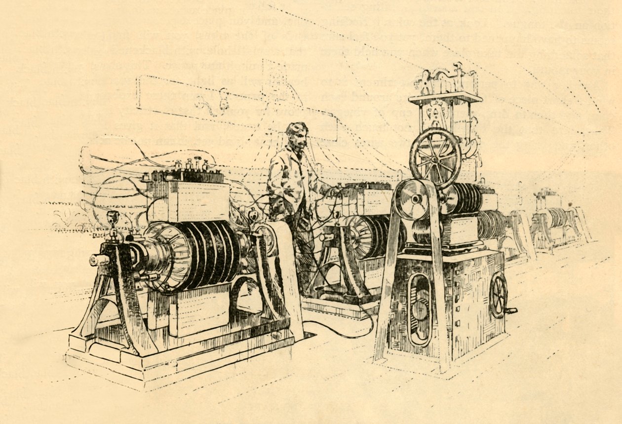 Máquinas Dínamo-Elétricas, Trabalhadas a Vapor e Produzindo Magneto-Eletricidade, 1882. de Unbekannt