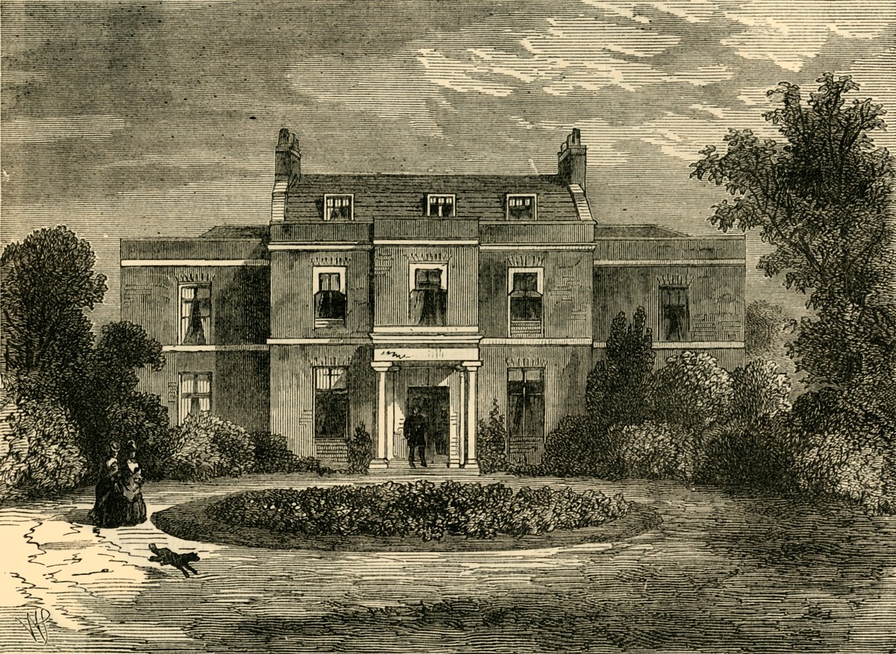 Earls Court House Anteriormente John Hunters House, c1876. de Unbekannt