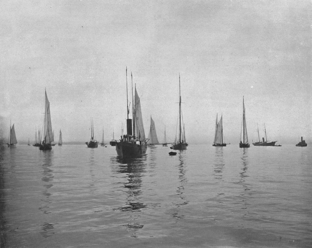 Amanhecer na Baía de Nova York, EUA, c1900. de Unbekannt