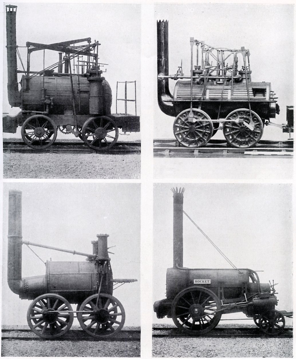 Locomotivas antigas, século XIX, c1920 de Unbekannt