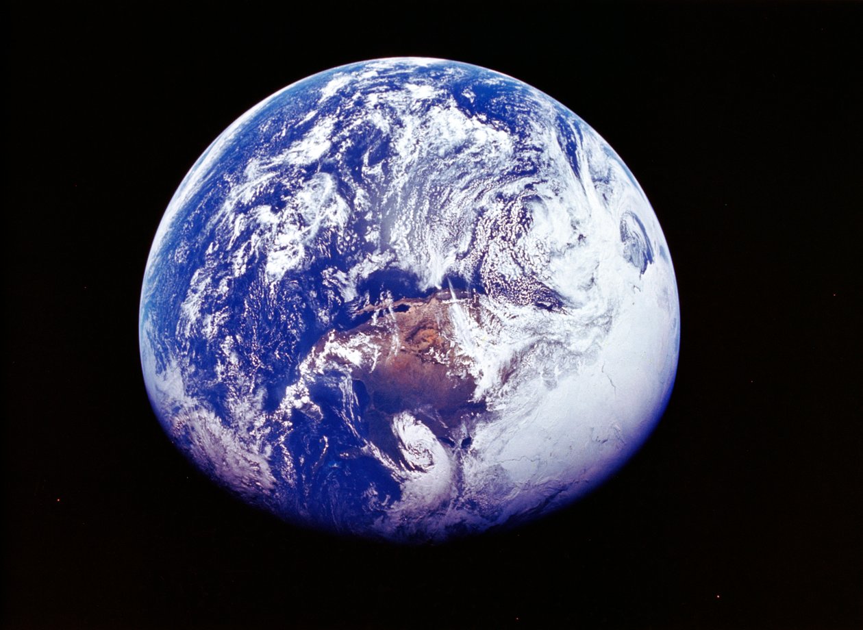 Terra do espaço, fotografada pela sonda Apollo 16, 16 de abril de 1972 de Unbekannt
