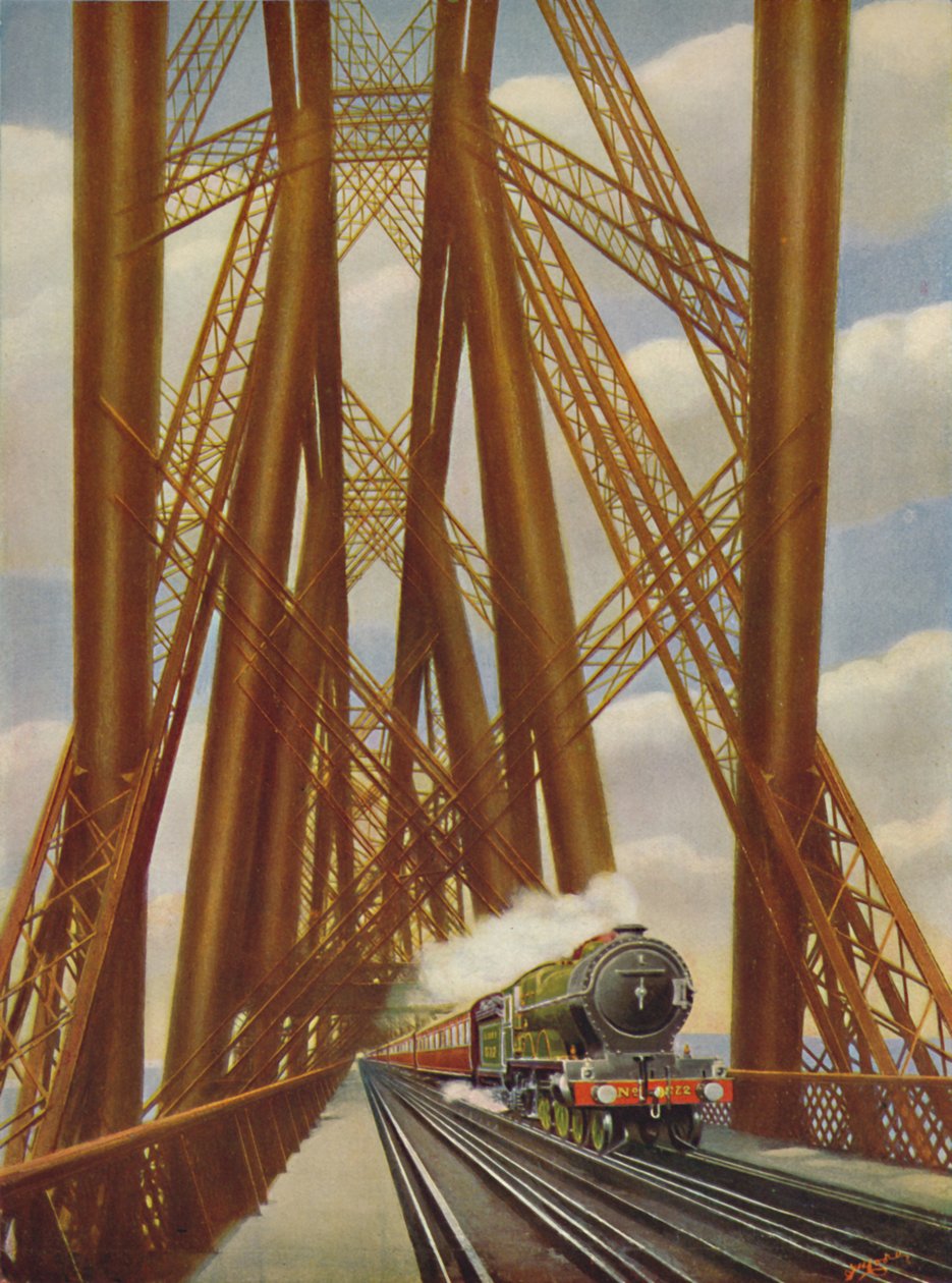 Costa leste expressa atravessando a ponte adiante, 1926 de Unbekannt