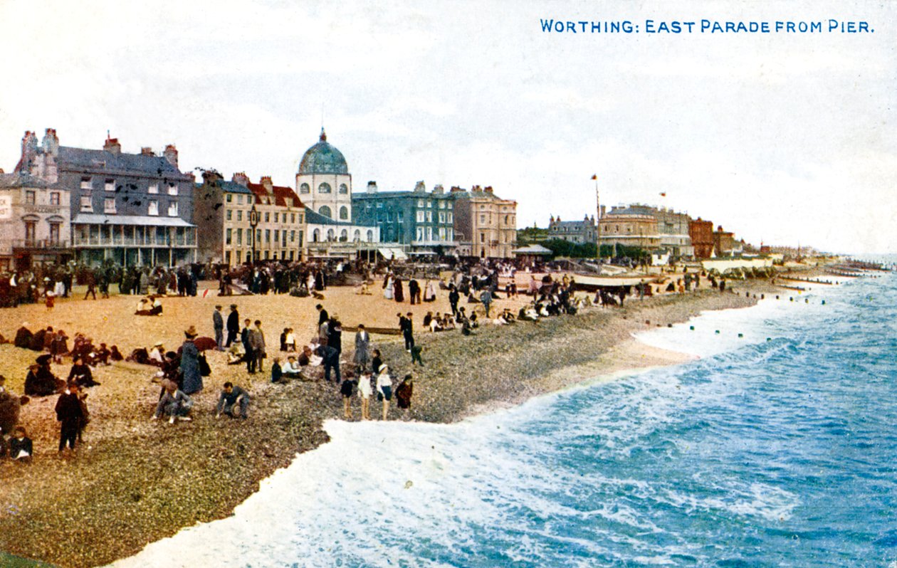 East Parade do cais, Worthing, Sussex, início do século XX de Unbekannt