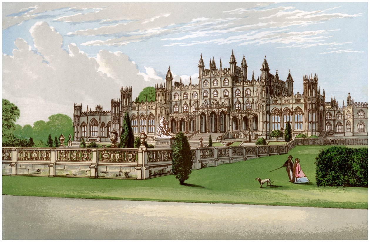 Eaton Hall, Cheshire, casa do duque de Westminster, c1880 de Unbekannt