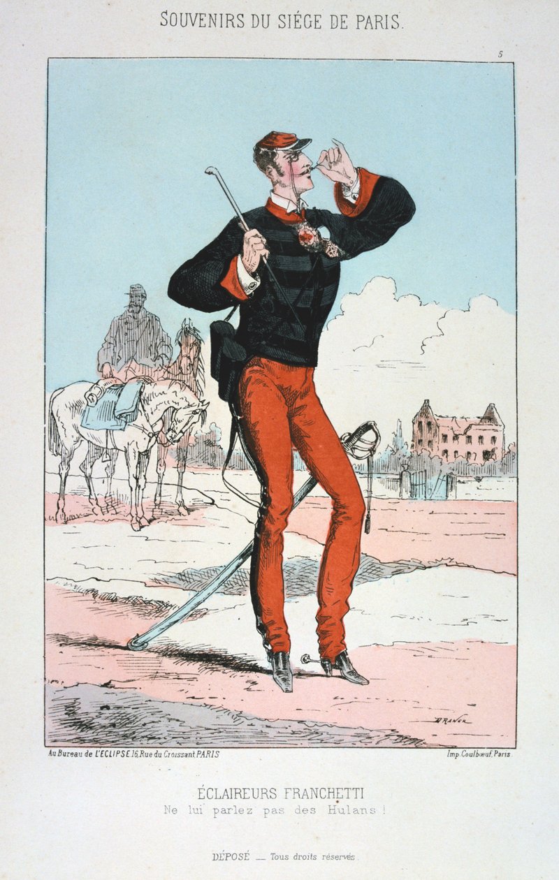 Eclaireurs Franchetti, Cerco a Paris, 1870-1871. de Unbekannt
