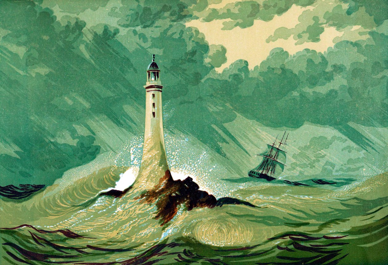 Farol de Eddystone, c1850 de Unbekannt