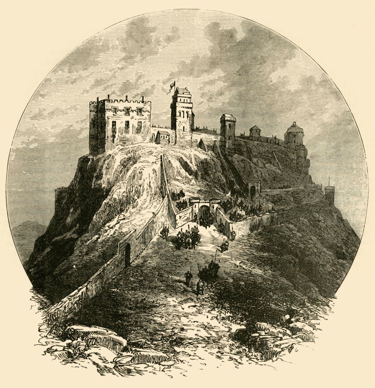 Castelo de Edimburgo, como era antes do cerco de 1573, 1890. de Unbekannt