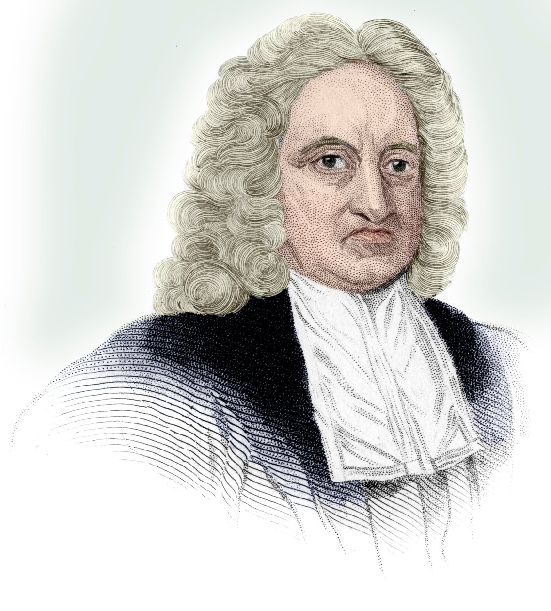 Edmond Halley, astrônomo inglês, matemático, meteorologista e físico, c1850 de Unbekannt