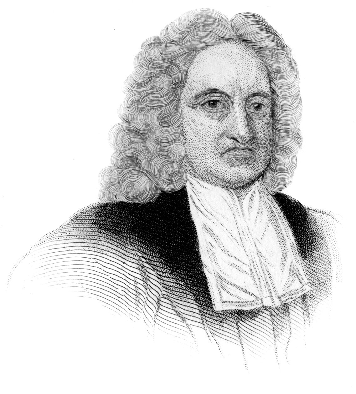 Edmond Halley, astrônomo inglês, matemático, meteorologista e físico, c1850 de Unbekannt