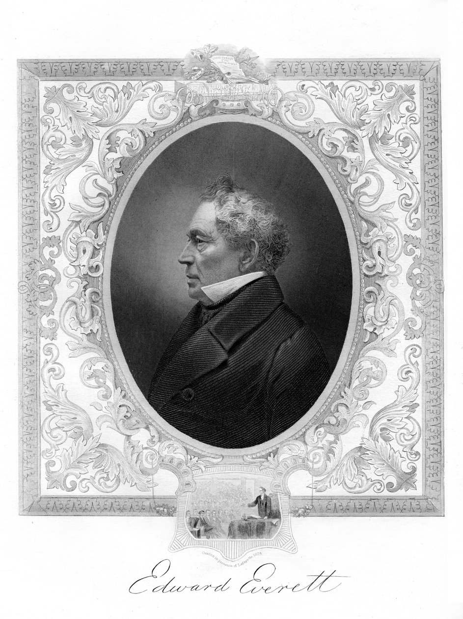 Edward Everett, político do Partido Whig americano de Massachusetts, 1862-1867 de Unbekannt