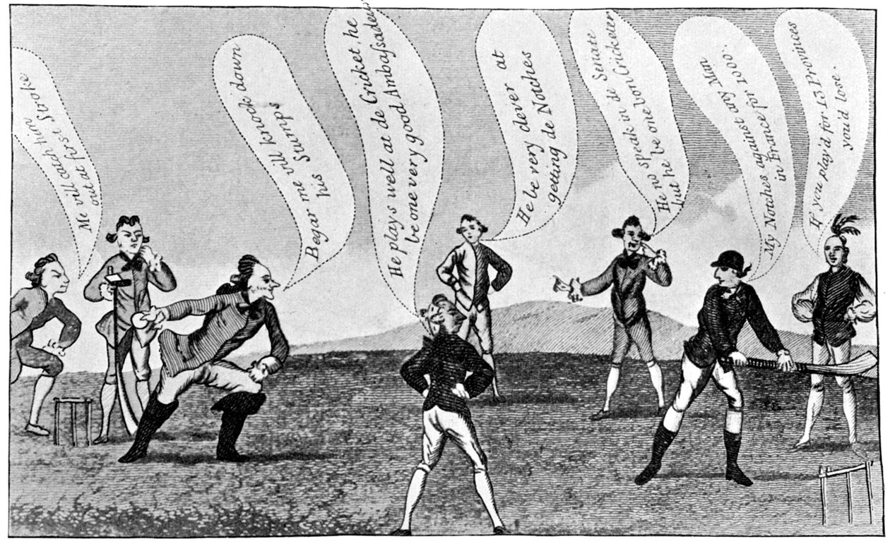 Edward Sackville 1591-1652, 4º Duque de Dorset, jogando críquete, século XVIII 1912 de Unbekannt