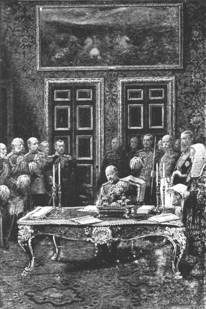 Eduardo VII Realizando seu Primeiro Ato de Estado ... 24 de janeiro de 1901. de Unbekannt