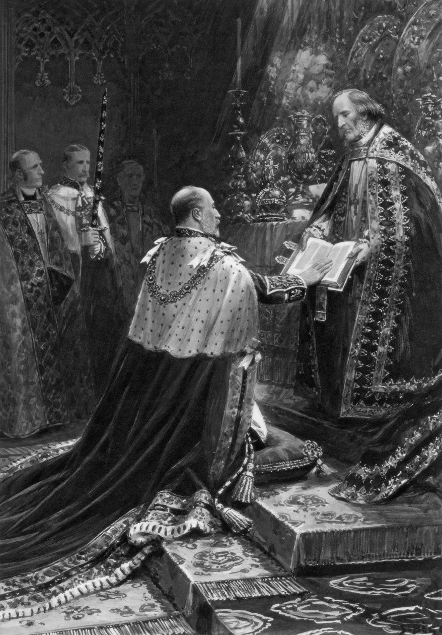 Eduardo VII prestando juramento, 1902 de Unbekannt
