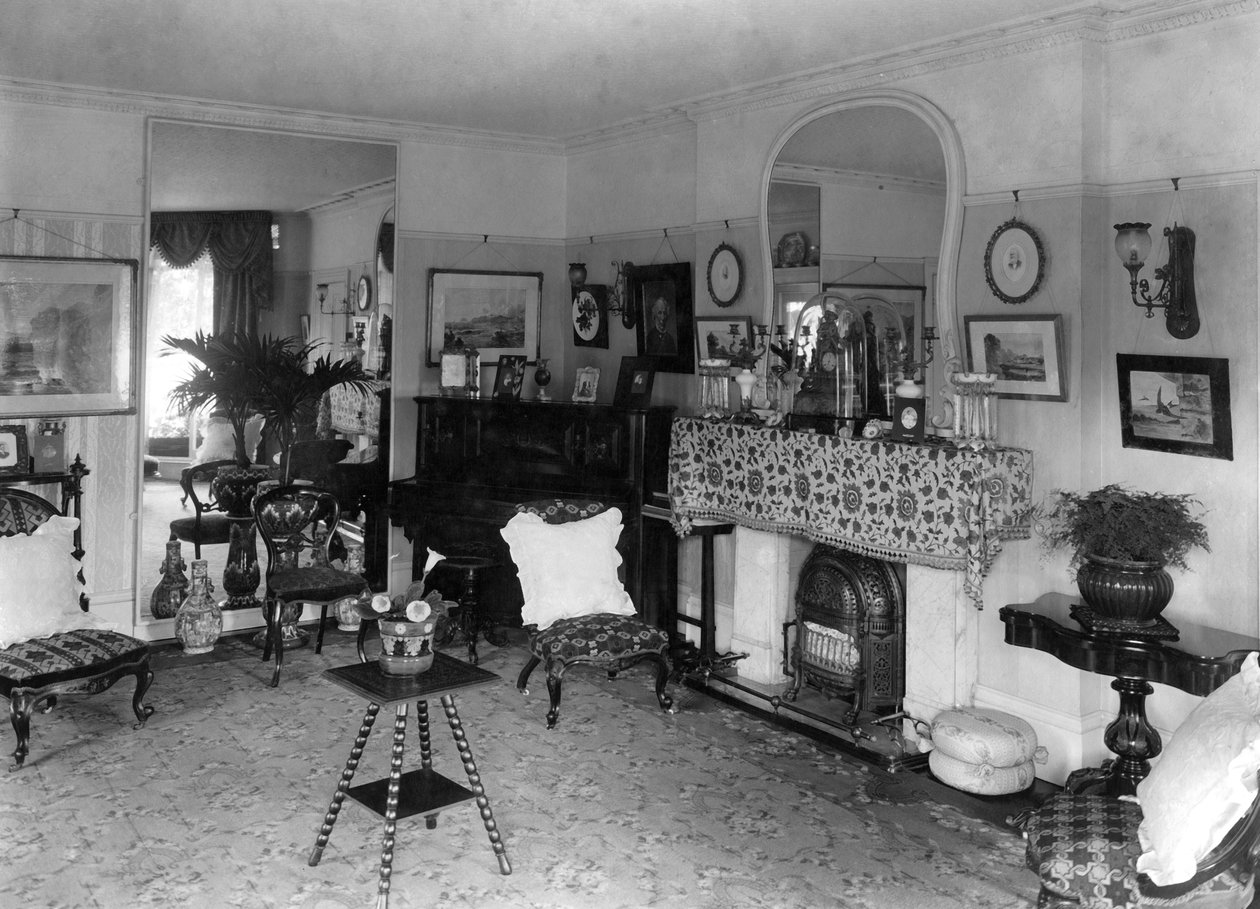 Sala de estar eduardiana, 1909 de Unbekannt