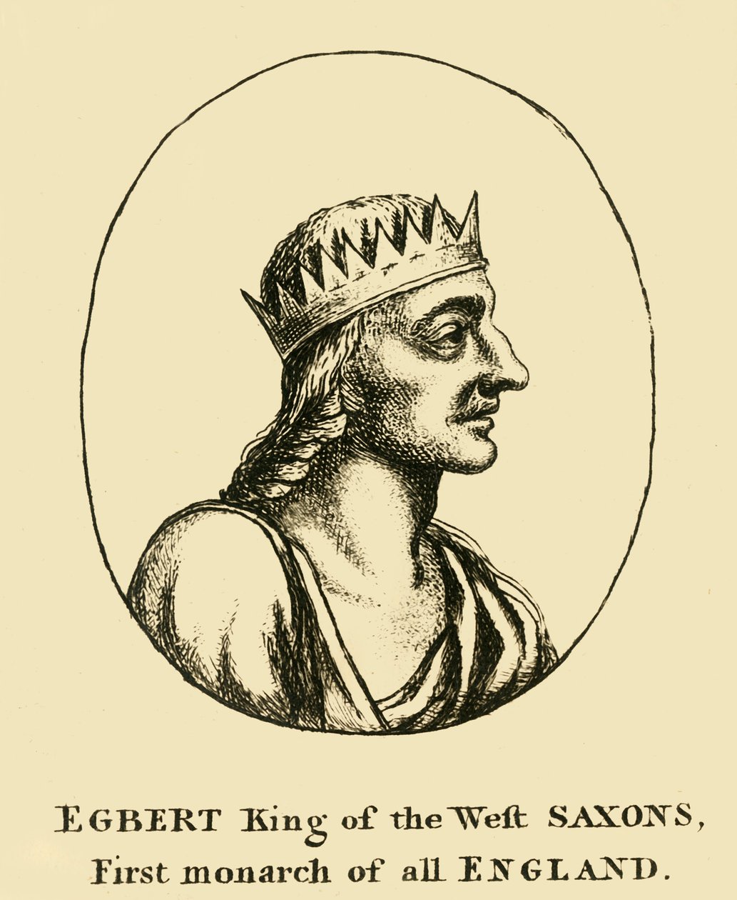 Egbert Rei dos Saxões Ocidentais, Primeiro monarca de toda a Inglaterra, século XVIII. de Unbekannt