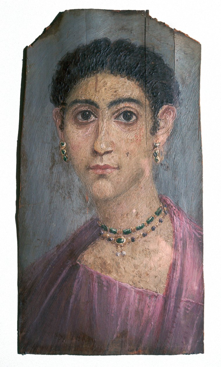 Retrato de cera egípcia de uma senhora, século II de Unbekannt