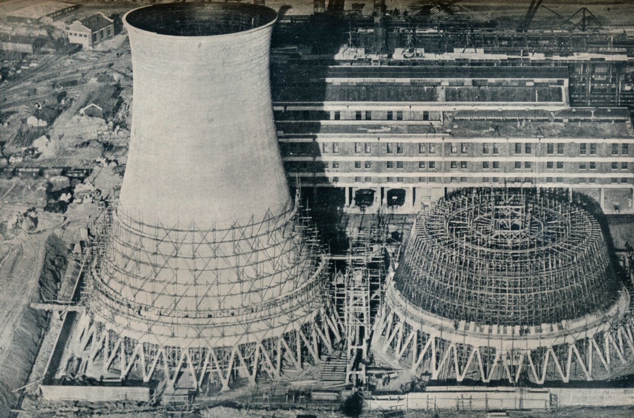 Estação de energia elétrica em Water Orton, Hams Hall, perto de Birmingham, 1928 de Unbekannt