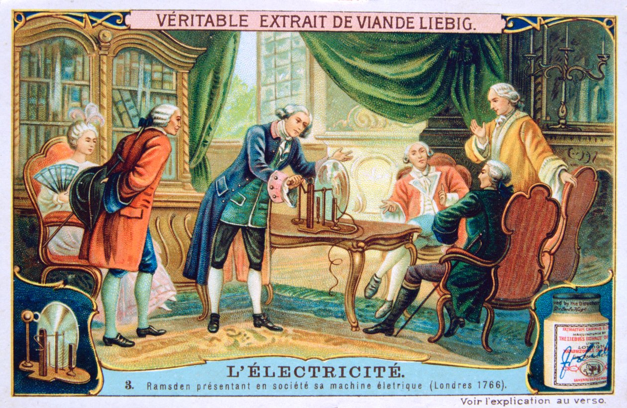 Demonstração de eletricidade, Londres, 1766, c1900 de Unbekannt