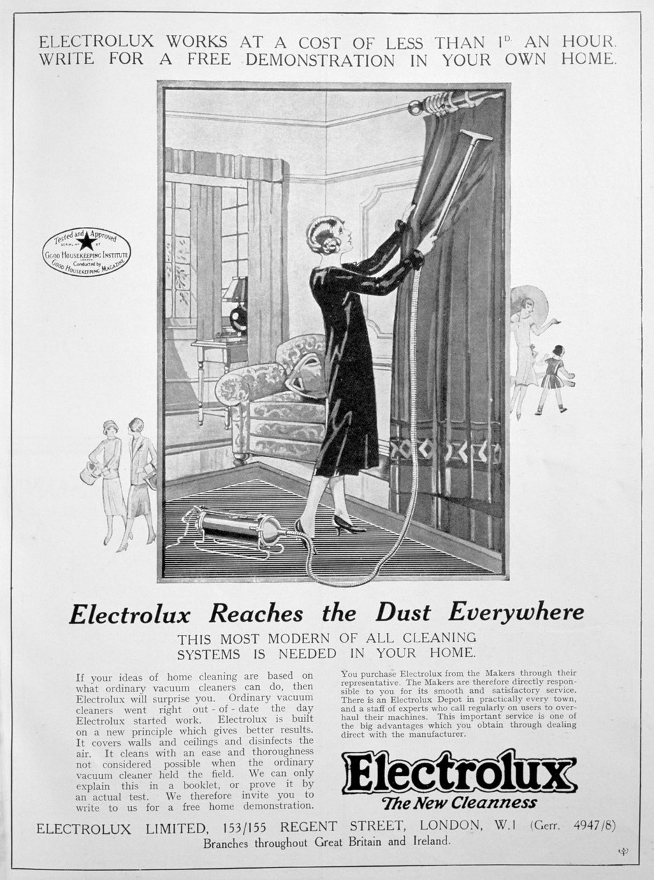 Anúncio do aspirador de pó Electrolux, 1924 de Unbekannt